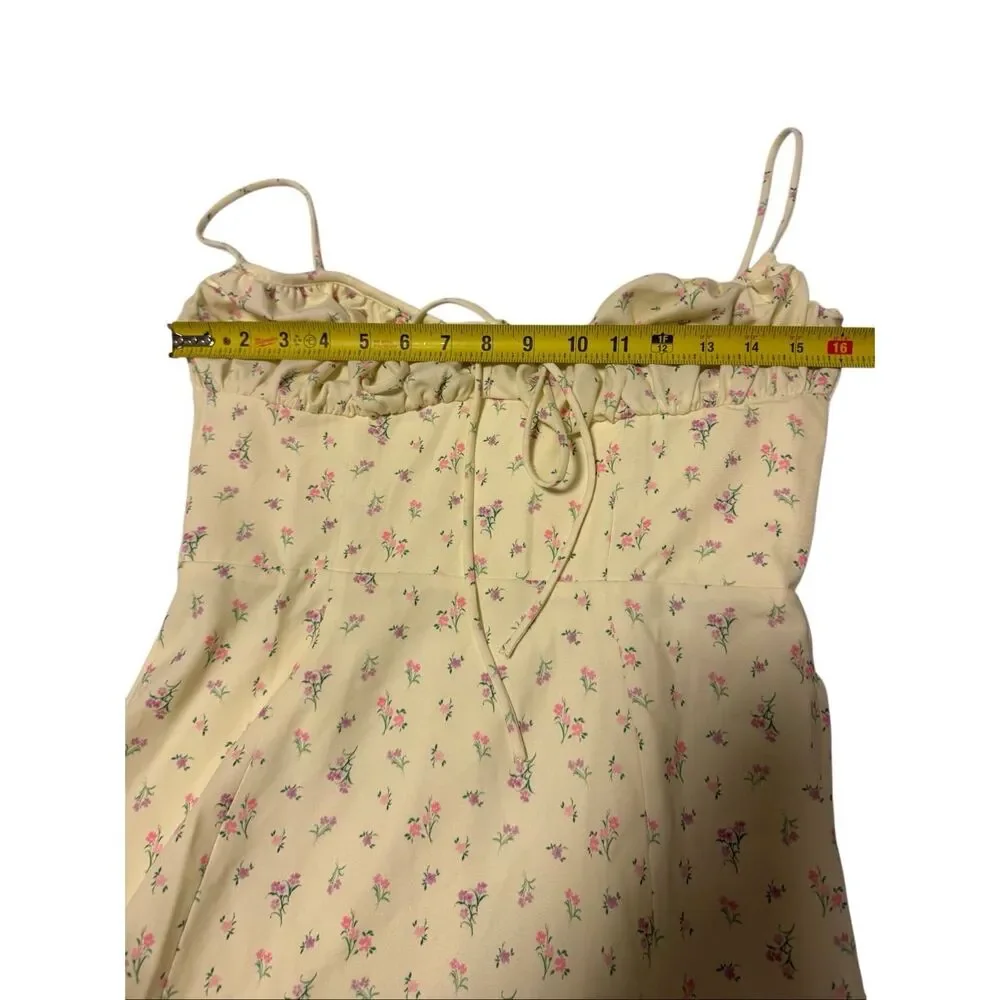 House of CB size M Carina Lemon floral bustier midi dress - EUC - Picture 5 of 10